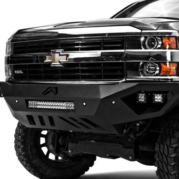 Fab Fours - Fab Fours GM11-V2851-1 Vengeance Front Bumper with No Guard GMC 2500HD/3500 2011-2014