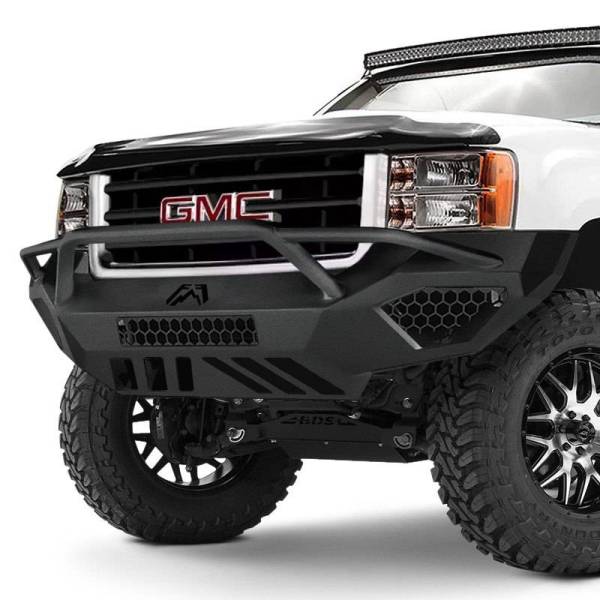 Fab Fours - Fab Fours GM11-V2852-1 Vengeance Front Bumper with Pre-Runner Guard GMC 2500HD/3500 2011-2014