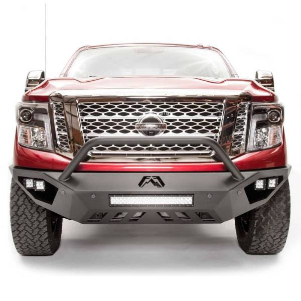 Fab Fours - Fab Fours NT16-D3752-1 Vengeance Front Sensor Bumper with Pre-Runner Guard Nissan Titan XD 2016-2017