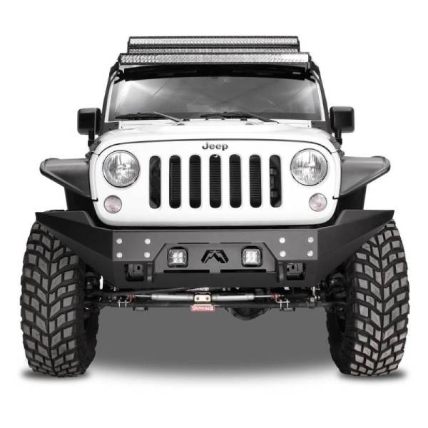 Fab Fours - Fab Fours JK07-B1857-1 FMJ Full Width Winch Bumper Jeep Wrangler JK 2007-2017