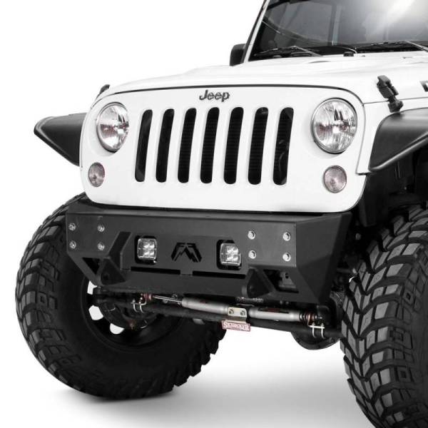 Fab Fours - Fab Fours JK07-B1855-1 FMJ Stubby Winch Bumper Jeep Wrangler JK 2007-2018