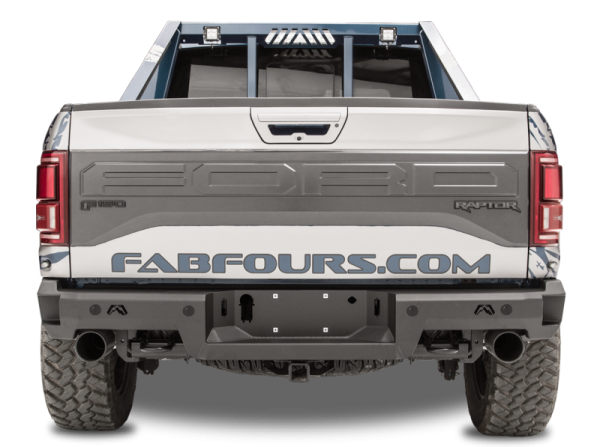 Fab Fours - Fab Fours FF17-W4351-1 Premium Rear Bumper with Sensors Ford Raptor 2017-2018