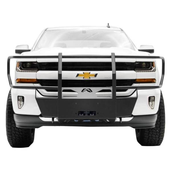 Fab Fours - Fab Fours GM16-N3370-1 Winch Mount with Grille Guard Chevy/GMC 1500 2016-2017