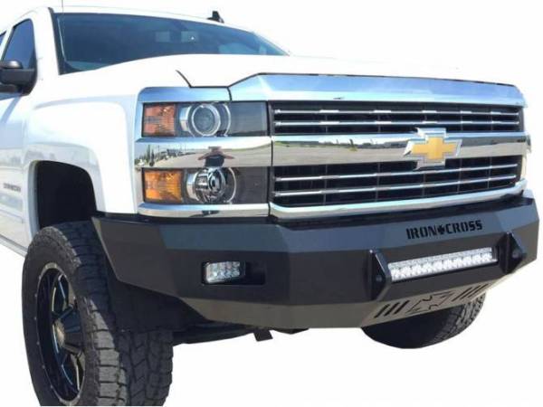 Iron Cross - Iron Cross 40-525-15 Gloss Black Low Profile Front Bumper Chevy Silverado 2500HD/3500 2015-2019