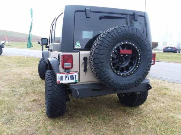 Hammerhead Bumpers - Hammerhead 600-56-0687 Minimalist Rear Bumper with Two 7.4" Single Row Light Slots Jeep Wrangler JK 2007-2018