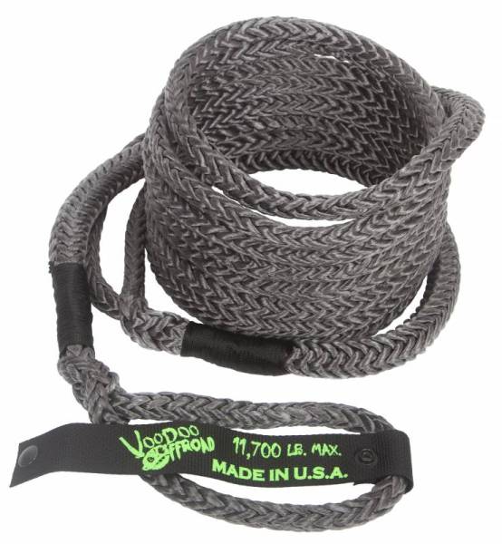 VooDoo Offroad - VooDoo Offroad 1300029 1/2" x 20' UTV Kinetic Recovery Rope Black