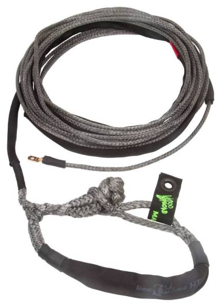 VooDoo Offroad - VooDoo Offroad 1400009 1/4" x 50' UTV Winch Line with Soft Shackle End Black