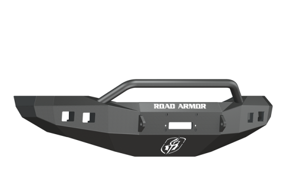 Road Armor - Road Armor 406R4Z Front Stealth Winch Bumper with Square Light Holes + Pre-Runner Bar Dodge RAM 2500/3500 2006-2009 *BARE STEEL*