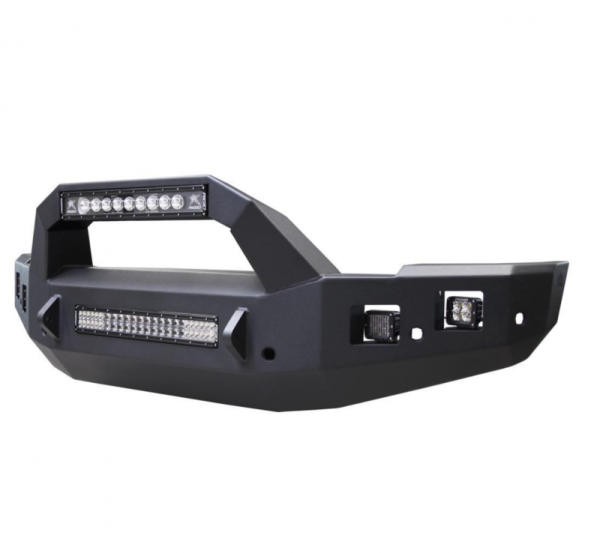 Backwoods - Backwoods BWCFV2-101YYLLB Brute Front Bumper with Bull Bar LED Ready_without Sensor Holes_Chevy Silverado 2500HD/3500 2015-2019