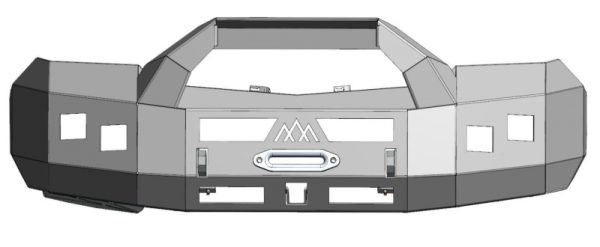 Backwoods - Backwoods BWMEMS-103XXFFB Nomad Front Bumper No Bull Bar Winch Ready with Sensor Holes Mercedes Sprinter 2014-2018