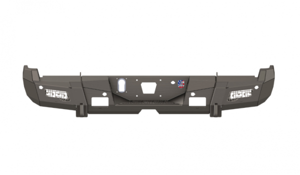 Road Armor - Road Armor 4102DR-B0-P2-MD-BH Identity Rear Bumper with Shackle Mounts and ID Mesh Raw Steel Dodge RAM 2010-2018