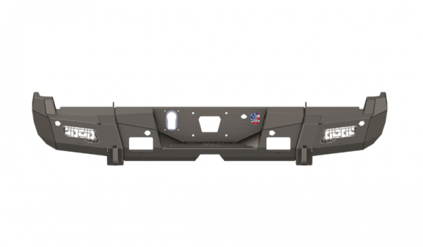 Road Armor - Road Armor 6112DR-B0-P2-MD-BH Identity Rear Bumper with Shackle Mounts and ID Mesh Raw Steel Ford F250/F350 2011-2016