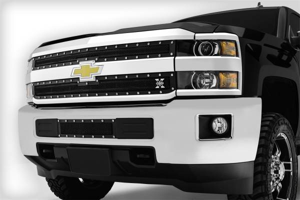 T-Rex Grilles - T-Rex Grilles 6711221 X-Metal Series Studded Mesh Grille Overlay