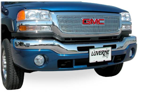 Luverne - Luverne 230313 Vertical Stainless Steel Grill Insert 2003-2007 GMC Sierra All Models Stainless Steel Body Style