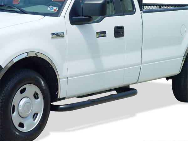 GO Industries - Go Industries 9736B Black Cab Length Nerf Bars Ford F-150 SuperCrew (except Heritage) (2004-2008)