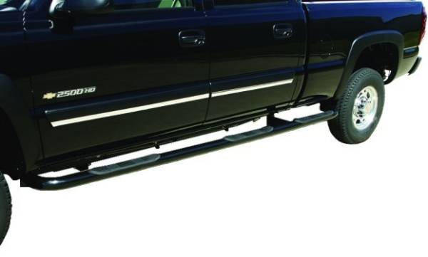 GO Industries - Go Industries 9336B Black Wheel to Wheel Nerf Bars Ford F-150 SuperCrew Short Bed (except Heritage) (2004-2008)