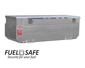 Aluminum Tank Industries - ATI AUX65FCBR 65 Gallon Gas/Diesel Auxiliary Tank and Toolbox Combo 19" x 60" x 21"