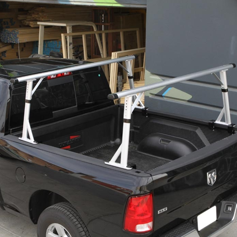 Vantech - Vantech P3001S Universal Clamp On Mid Size Truck Rack with 65" Bars Silver