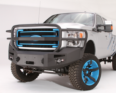 Fab Fours - Fab Fours FS11-A2550-1 Winch Front Bumper with Grille Guard Ford 2011-2016 - Image 1