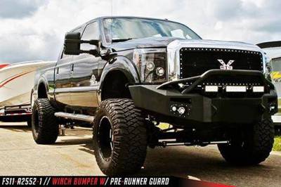 Fab Fours - Fab Fours FS11-A2652-1 Winch Front Bumper with Pre-runner Bar Ford F450/F550 2011-2016 - Image 4