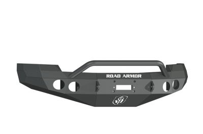 Road Armor - Road Armor 37204B Front Stealth Winch Bumper with Round Light Holes + Pre-Runner Bar Chevy Silverado 2500HD/3500 2007-2010 - Image 1