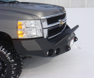 Road Armor - Road Armor 37204B Front Stealth Winch Bumper with Round Light Holes + Pre-Runner Bar Chevy Silverado 2500HD/3500 2007-2010 - Image 4