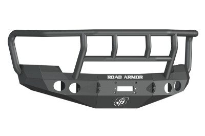 Road Armor - Road Armor 37202B Front Stealth Winch Bumper with Round Light Holes + Titan II Guard Chevy Silverado 2500HD/3500 2007-2010 - Image 1