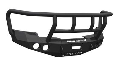 Road Armor - Road Armor 37202B Front Stealth Winch Bumper with Round Light Holes + Titan II Guard Chevy Silverado 2500HD/3500 2007-2010 - Image 2
