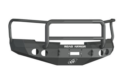 Road Armor - Road Armor 37705B Front Stealth Winch Bumper with Round Light Holes + Lonestar Guard Chevy Silverado 1500 2007-20013 - Image 1