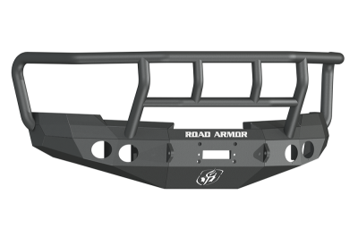 Road Armor - Road Armor 37702B Front Stealth Winch Bumper with Round Light Holes + Titan II Guard Chevy Silverado 1500 2007-2013 - Image 1