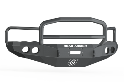 Road Armor - Road Armor 44045B Front Stealth Winch Bumper with Round Light Holes + Lonestar Guard Dodge Ram 2500/3500 2003-2005 - Image 1