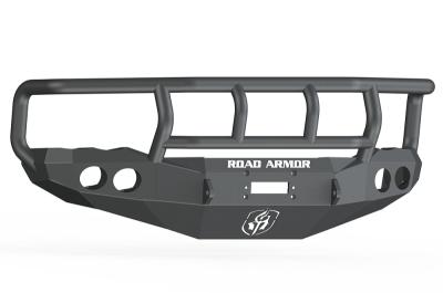 Road Armor - Road Armor 44042B Front Stealth Winch Bumper with Round Light Holes + Titan II Guard Dodge Ram 2500/3500 2003-2005 - Image 1