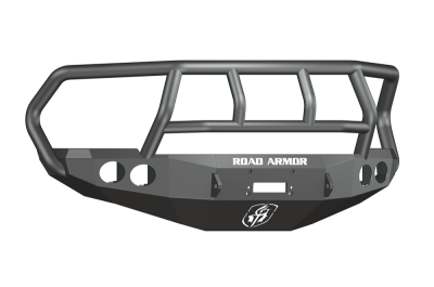 Road Armor - Road Armor 40802B Front Stealth Winch Bumper with Round Light Holes + Titan II Guard Dodge RAM 2500/3500 2010-2018 - Image 1