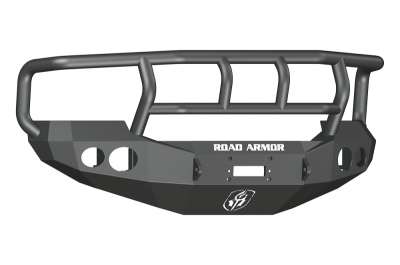 Road Armor - Road Armor 60502B Front Stealth Winch Bumper with Round Light Holes + Titan II Guard Ford Super Duty 2005-2007 - Image 1