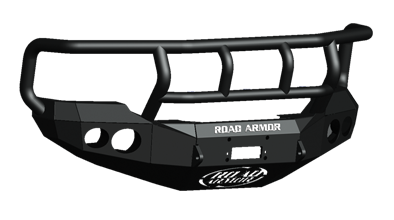 Road Armor - Road Armor 60502B Front Stealth Winch Bumper with Round Light Holes + Titan II Guard Ford Super Duty 2005-2007 - Image 2