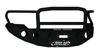 Road Armor - Road Armor 66135B Front Stealth Winch Bumper with Round Light Holes + Lonestar Guard Ford F150 2009-2014 - Image 2