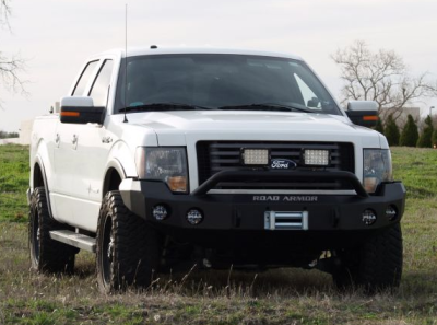 Road Armor - Road Armor 66134B Front Stealth Winch Bumper with Round Light Holes + Pre-Runner Bar Ford F150 2009-2014 - Image 2