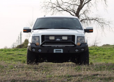 Road Armor - Road Armor 66134B Front Stealth Winch Bumper with Round Light Holes + Pre-Runner Bar Ford F150 2009-2014 - Image 3