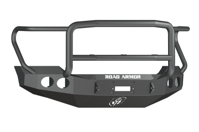 Road Armor - Road Armor 61105B Front Stealth Winch Bumper with Round Light Holes + Lonestar Guard Ford Super Duty 2011-2016 - Image 1