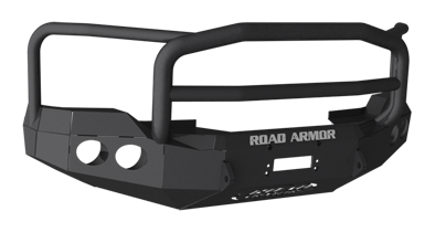 Road Armor - Road Armor 61105B Front Stealth Winch Bumper with Round Light Holes + Lonestar Guard Ford Super Duty 2011-2016 - Image 2