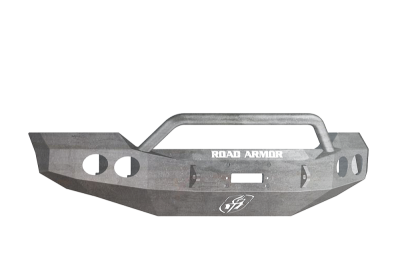 Road Armor - Road Armor 61104Z Front Stealth Winch Bumper with Round Light Holes + Pre-Runner Bar Ford Super Duty 2011-2016 Raw - Image 1