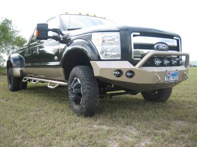 Road Armor - Road Armor 61104Z Front Stealth Winch Bumper with Round Light Holes + Pre-Runner Bar Ford Super Duty 2011-2016 Raw - Image 3