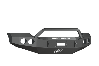 Road Armor - Road Armor 61104B Front Stealth Winch Bumper with Round Light Holes + Pre-Runner Bar Ford Super Duty 2011-2016 - Image 1