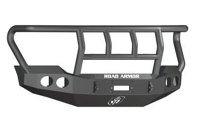Road Armor - Road Armor 61102B Front Stealth Winch Bumper with Round Light Holes + Titan II Guard Ford Super Duty 2011-2016 - Image 1