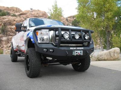 Road Armor - Road Armor 61102B Front Stealth Winch Bumper with Round Light Holes + Titan II Guard Ford Super Duty 2011-2016 - Image 3