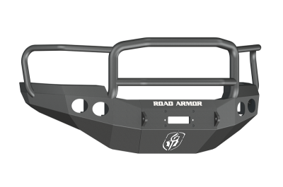 Road Armor - Road Armor 38405B Front Stealth Winch Bumper with Round Light Holes + Lonestar Guard GMC Sierra 2500HD/3500 2011-2014 - Image 1