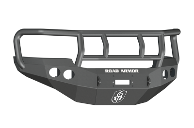 Road Armor - Road Armor 38402B Front Stealth Winch Bumper with Round Light Holes + Titan II Guard GMC Sierra 2500HD/3500 2011-2014 - Image 1