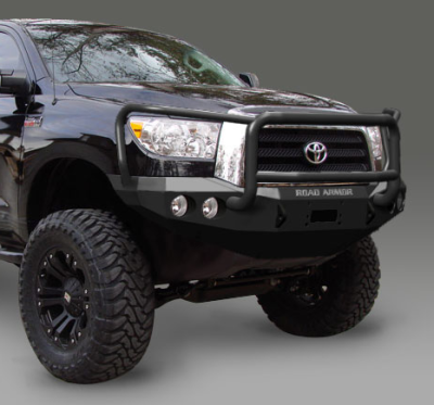 Road Armor - Road Armor 99031B Front Stealth Winch Bumper with Round Lights + Lonestar Guard Toyota Tundra 2007-2013 - Image 2