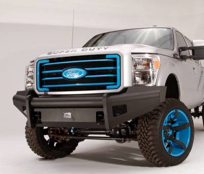 Fab Fours - Fab Fours FS11-Q2561-1 Black Steel Elite Smooth Front Bumper No Guard Ford F250/F350 2011-2016 - Image 2