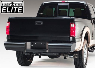 Fab Fours - Fab Fours DR94-U1650-1 Black Steel Elite Smooth Rear Bumper Dodge RAM 2500/3500 1994-2002 - Image 3